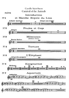 The Carnival of the Animals (Flute)