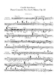 Piano Concerto No.2 in G Minor (Timpani and Cymbals Parts), Op.22