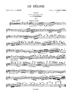 The Deluge. Prelude (Arrangement for Flute and Piano), Op.45