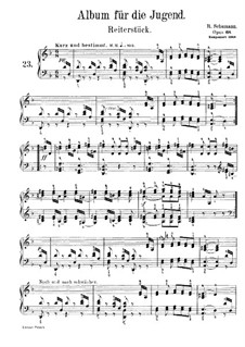 Album for the Young. The Horseman, Op.68, No.23