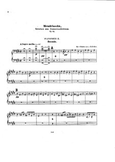 A Midsummer Night's Dream. Overture, for Two Pianos Eight Hands – Piano II Part, Op.21