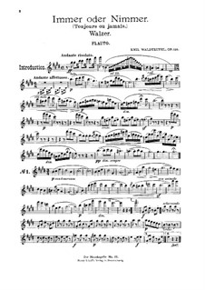 Always or Never, for Violin, Cello, Flute, Cornet and Piano – Flute Part, Op.156