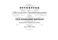 A Midsummer Night's Dream. Overture (Arrangement for Two Pianos Eight Hands, Piano I), Op.21