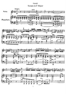 Sonata No.3 in F Major, for Violin and Piano, HWV 370 Op.1 No.12