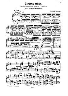 Čertova stĕna. Introduction (Arrangement for Piano), T.129