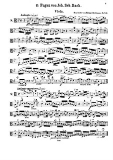 Fourteen Fugues from The Well-Tempered Clavier, Book II. Arrangement for String Quartet – Viola Part