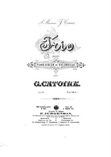 Piano Trio in F Minor, Op.14: Full score by Georgy Catoire