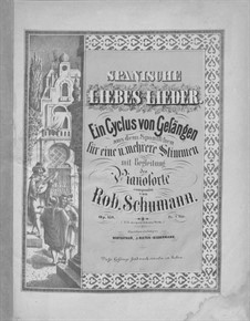 Spanish Love Songs, for Voices and Piano, Op.138