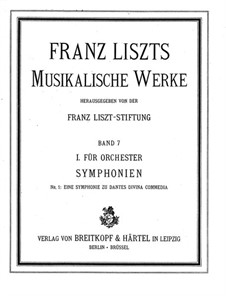 Dante Symphony, S.109: Full score by Franz Liszt