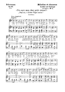 Tell Us, My Dear Bird, Op.27 No.1