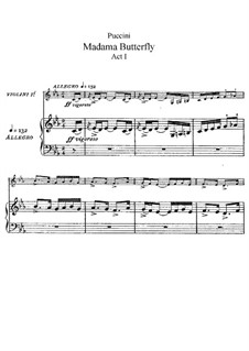 Madama Butterfly. Act I, for Soloists, Choir and Piano