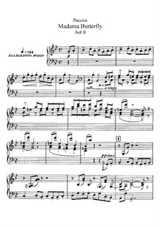 Madama Butterfly. Act II, for Soloists, Choir and Piano
