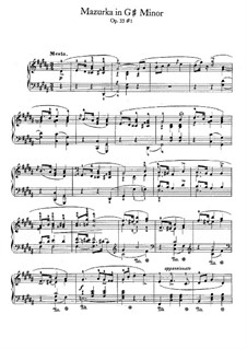 Mazurka in G Sharp Minor, Op.33 No.1