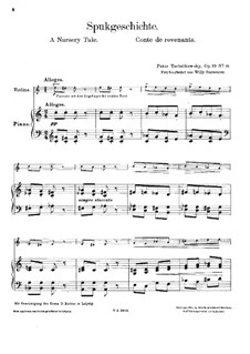 A Nursery Tale, for Violin and Piano, Op.39 No.19 TH 141