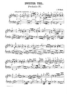 Well-Tempered Clavier, Book II. Prelude No.4
