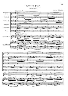 Sonata No.4 in C Minor for Violin and Harpsichord. Siciliano, for Violin and Orchestra, BWV 1017