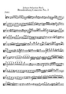 Brandenburg Concerto No.3 in G Major – Viola I Part, BWV 1048