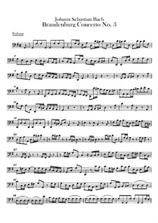 Brandenburg Concerto No.3 in G Major – Violone Part, BWV 1048