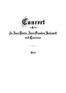Bach Brandenburg Concerto No 6 In B Flat
