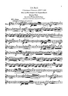 Christmas Oratorio – Oboes Parts, BWV 248