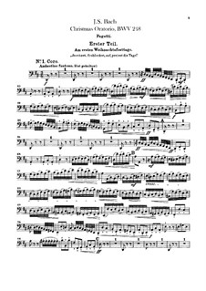 Christmas Oratorio – Bassoons Part, BWV 248