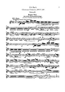 Christmas Oratorio – Violin II Part, BWV 248
