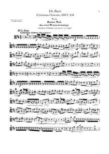 Christmas Oratorio – Viola Part, BWV 248