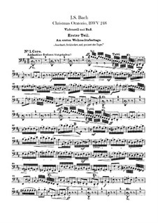 Christmas Oratorio – Cello and Double Bass Part, BWV 248