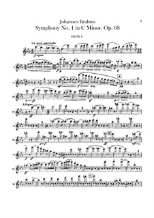 Symphony No.1 – Flutes Parts, Op.68