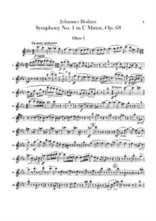 Symphony No.1 – Oboes Parts, Op.68