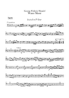Water Music – Bassoon Part, HWV 348-350