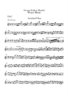 Water Music – Oboes I-II Parts, HWV 348-350