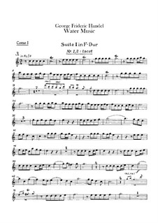 Water Music – French Horns I-II Parts, HWV 348-350