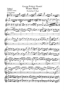 Water Music – Violins I Part, HWV 348-350