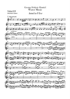 Water Music – Violins II-III Parts, HWV 348-350