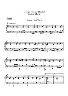 Water Music – Harpsichord Part, HWV 348-350