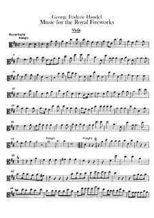 Music for the Royal Fireworks – Viola Part, HWV 351