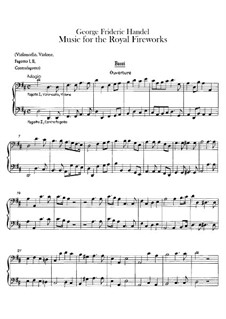 Music for the Royal Fireworks – Basso Continuo Part, HWV 351