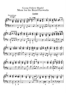 Music for the Royal Fireworks – Harpsichord Part, HWV 351