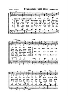 Deutschland über alles: Singpartitur by Joseph Haydn