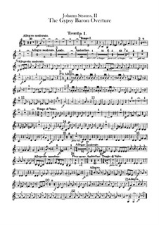The Gypsy Baron. Overture – Trumpets Parts