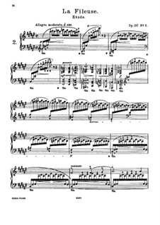 La Fileuse (The Spinning Girl). Etude for Piano, Op.157 No.2