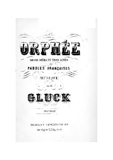Orpheus and Eurydice, for Voices and Piano, Wq.30