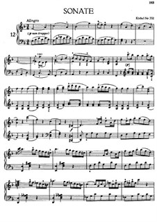 Sonata No.12 for Piano, K.332