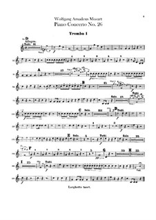 Piano Concerto No.26 in D Major – Trumpets Parts, K.537
