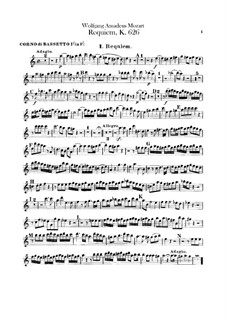 Requiem in D Minor – French Horns Parts, K.626