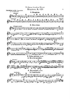 Requiem in D Minor – Trumpet in Es Part, K.626