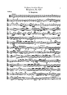 Requiem in D Minor – Viola Part, K.626