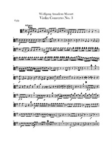 Violin Concerto No.3 in G Major – Viola Part, K.216
