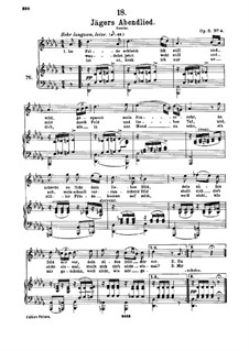 Huntsman's Evening Song (D Flat Major), D.368 Op.3 No.4